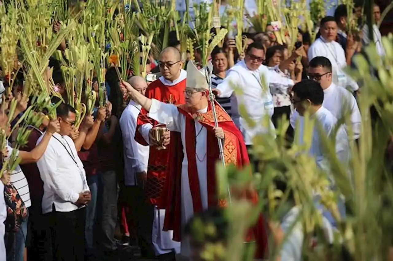 Why do Catholics bring palaspas to church on Palm Sunday?