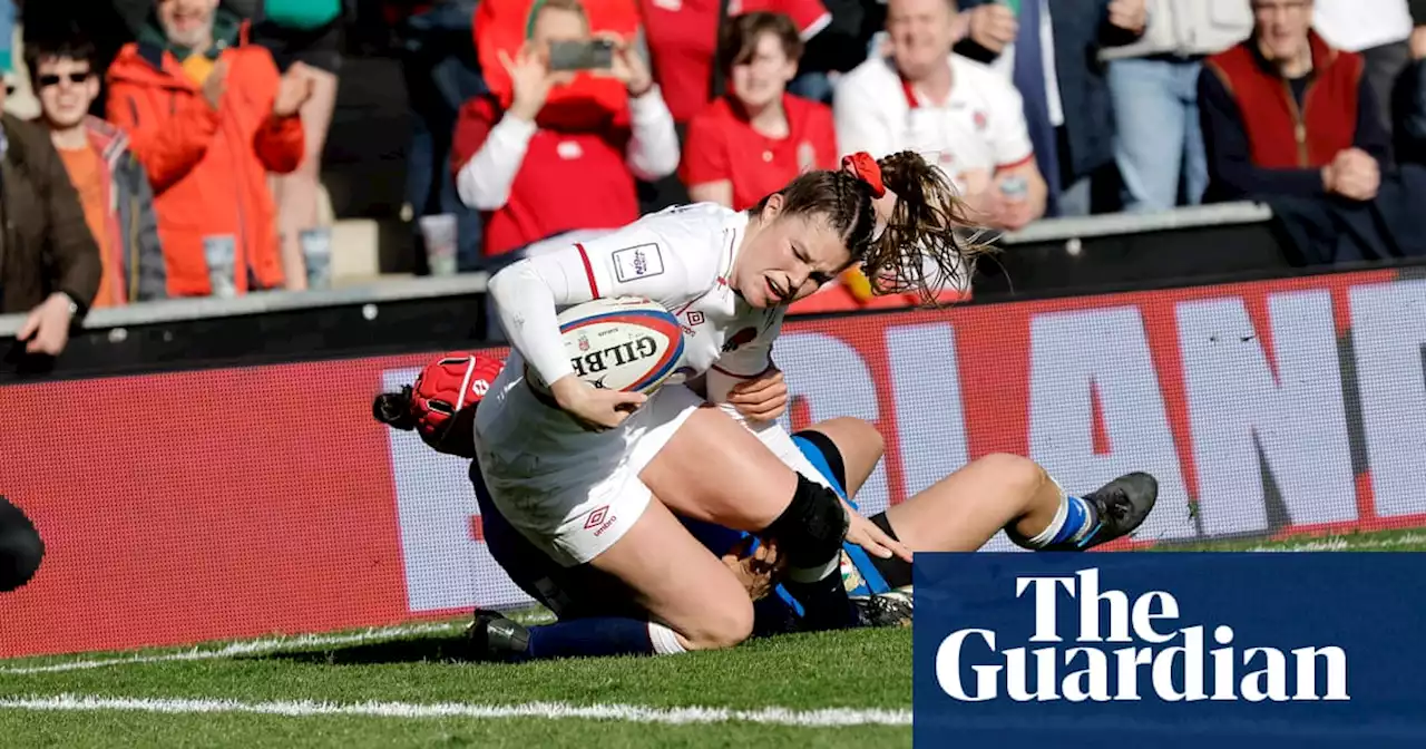 Abby Dow’s four tries help England thrash Italy in Six Nations mismatch