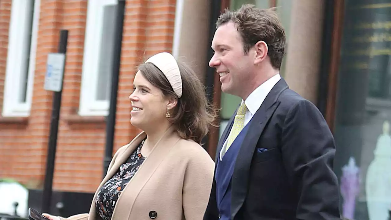 Princess Eugenie shows off blossoming baby bump as she attends wedding – exclusive photos