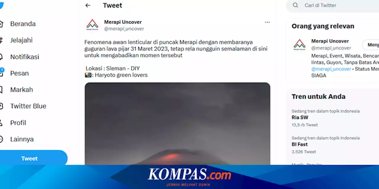 Ramai soal Muncul Awan Lentikular Saat Merapi Erupsi, Apa Itu?