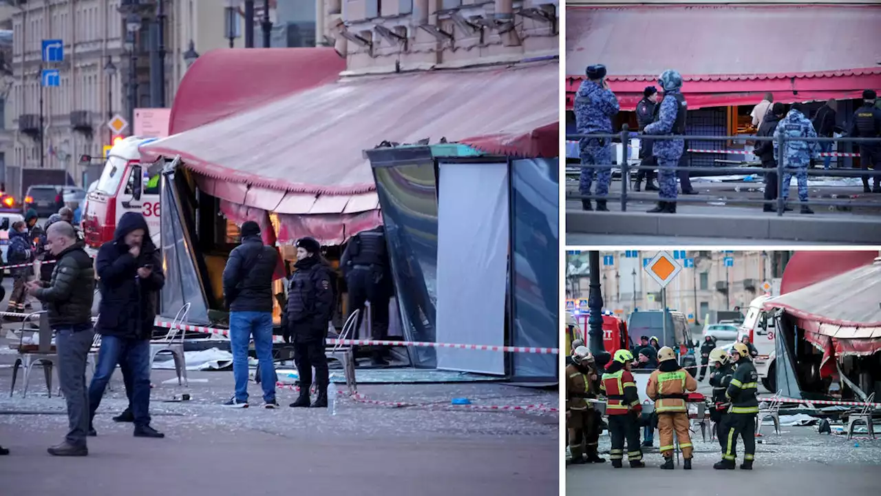 Pro-war Russian military blogger killed and over a dozen injured in explosion at St Petersburg cafe