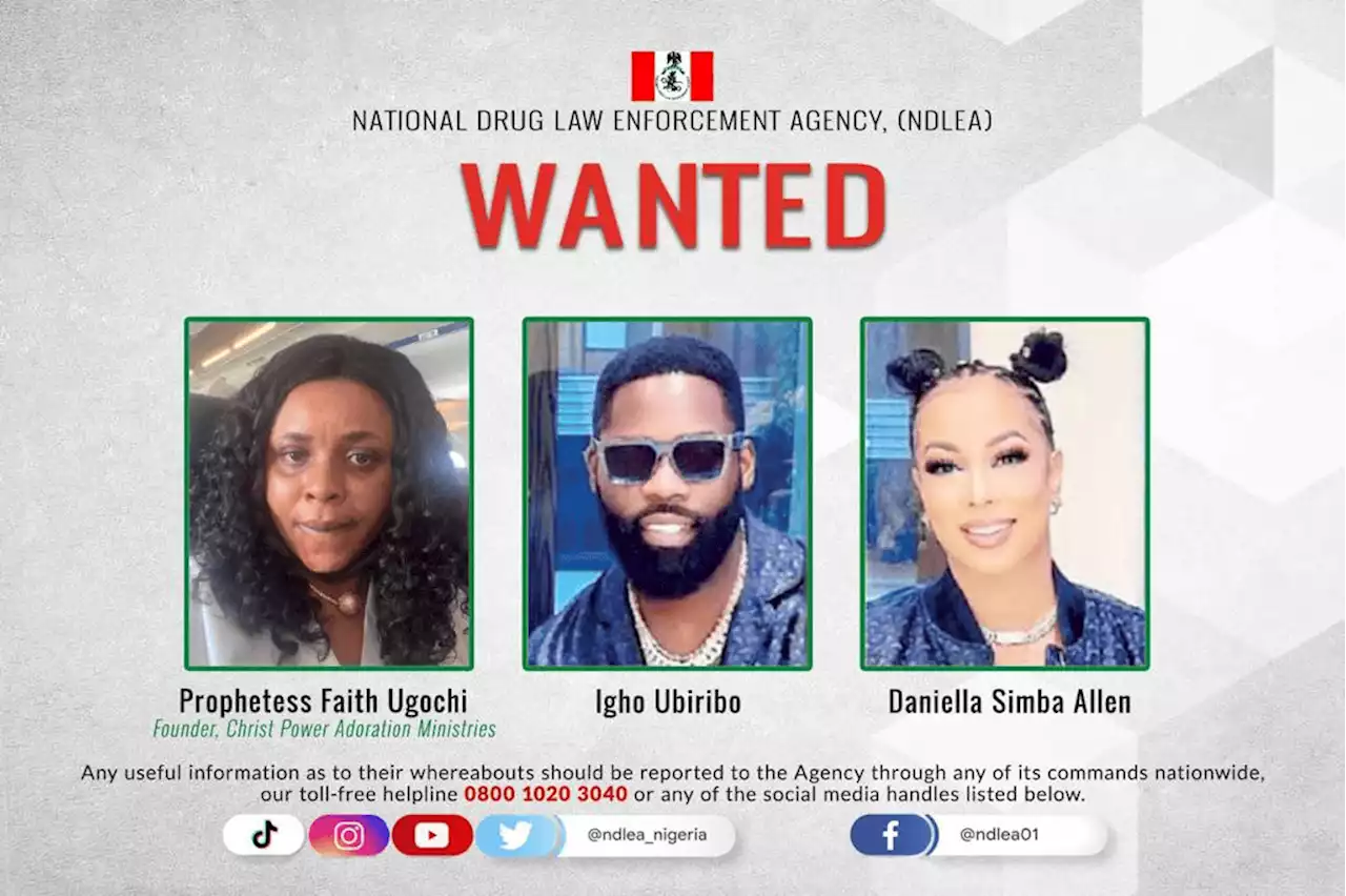 NDLEA Declares Rivers Prophetess, Celebrity Couple Wanted Over Illicit Drugs