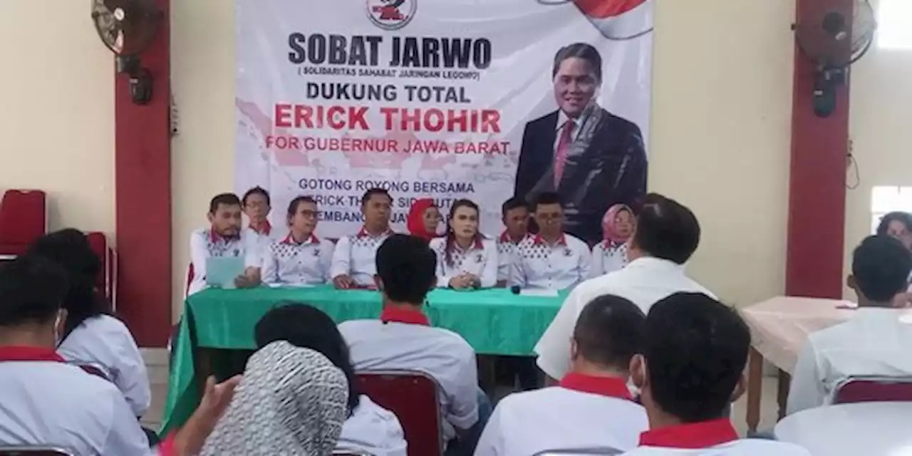 Sobat Jarwo Deklarasi Dorong Erick Thohir Maju Pilgub Jabar 2024 | merdeka.com