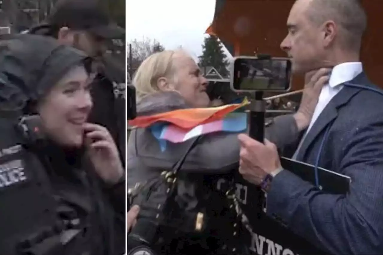 Video: conservative activist attacked during trans rights rally in Canada