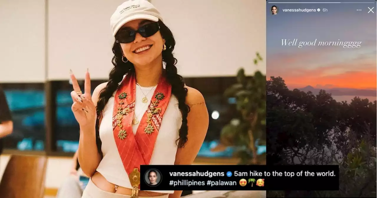 LOOK: Vanessa Hudgens goes for a morning hike in Palawan