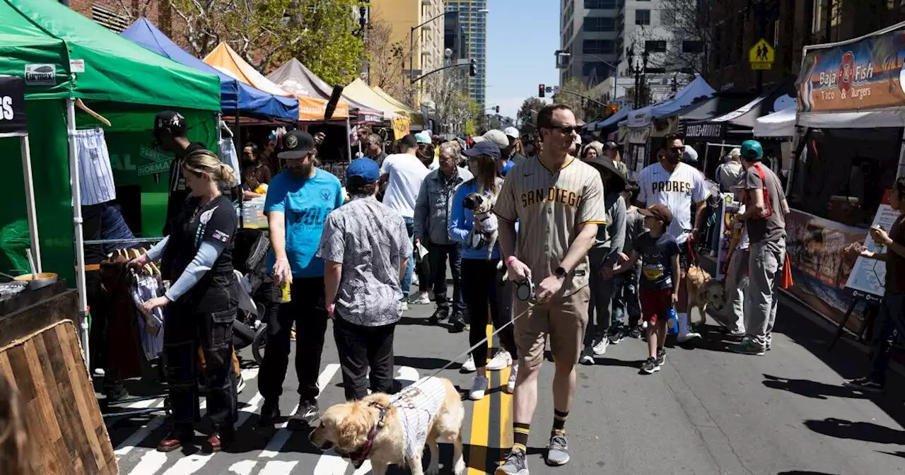 Fans welcome Padres' return at East Village block party