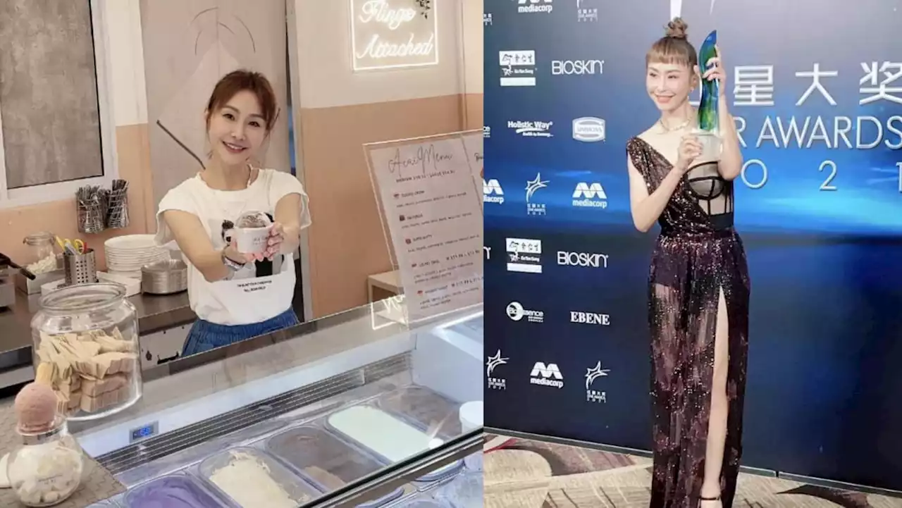 Ann Kok giving out 100 free scoops of ice cream to thank her IG followers and those who voted for her for Star Awards 2023