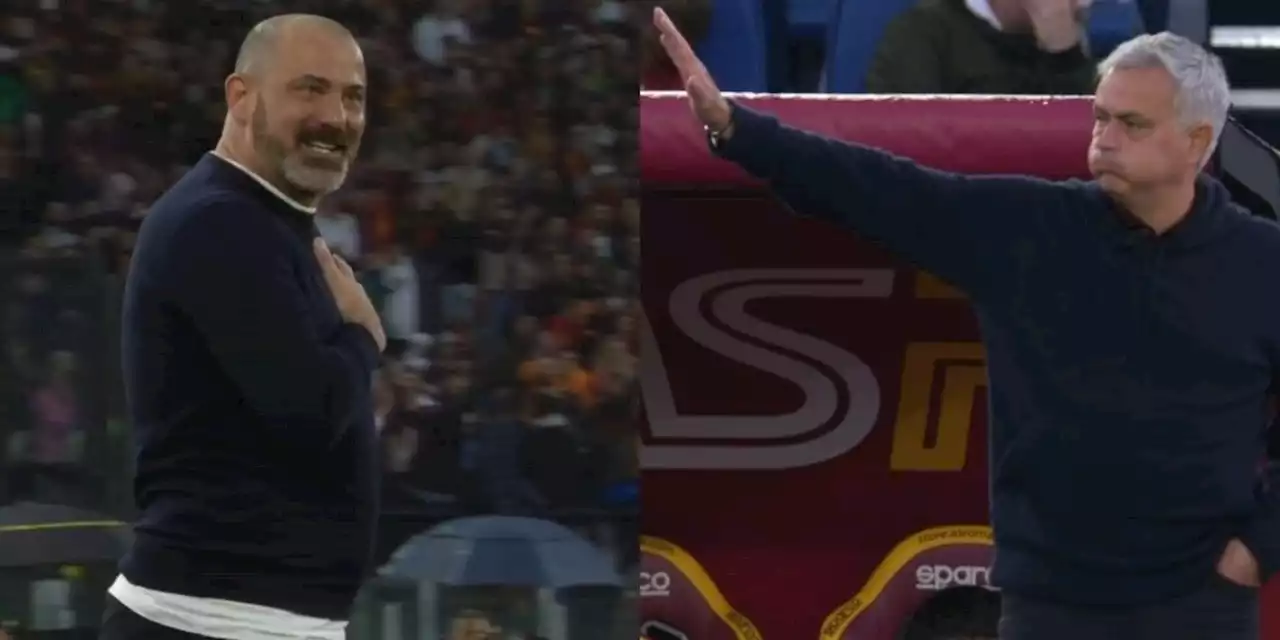 Roma, cori razzisti contro Stankovic: risposta ironica e gesto di Mourinho