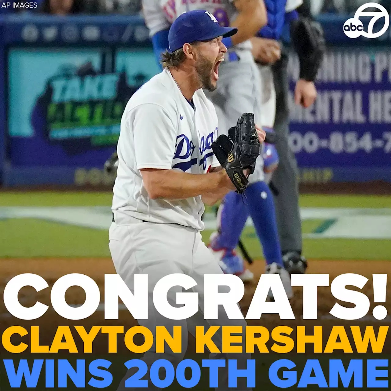 Kershaw notches 200th career victory as Dodgers defeat Mets