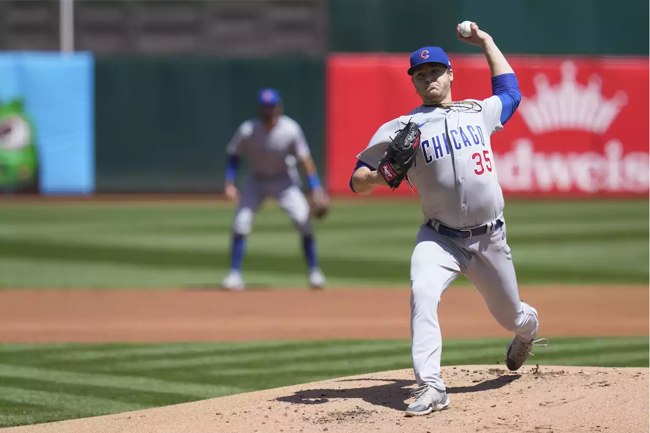 Steele stays at normal speed in 12-2 win, Cubs sweep A's