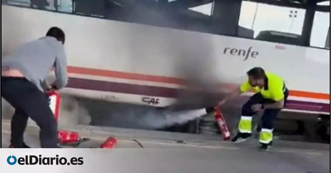 Un incendio en un motor del tren Madrid-Cáceres obliga a desalojar a los viajeros