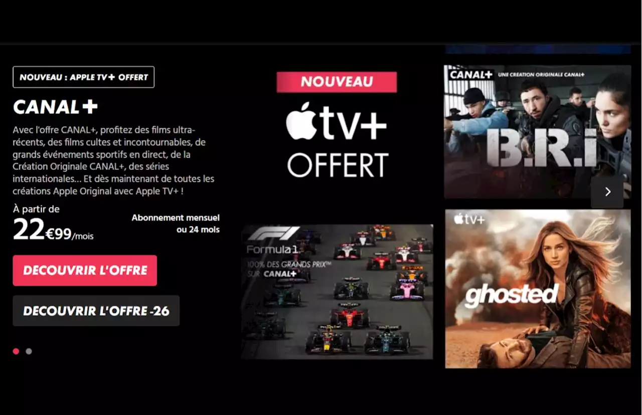 Voici les offres Canal+ qui incluent gratuitement les contenus d'Apple TV+