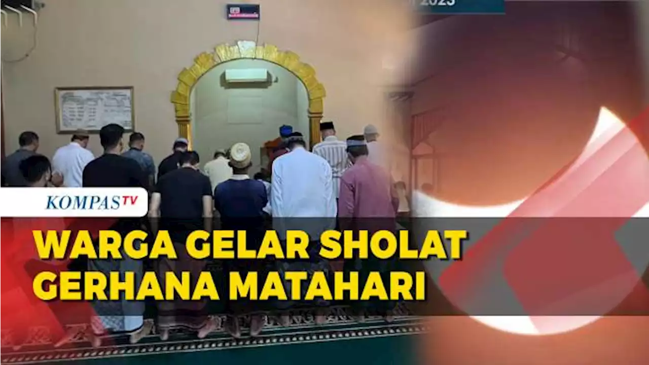 Jamaah Masjid Darush Shadiqin Kota Gorontalo Gelar Sholat Gerhana Matahari