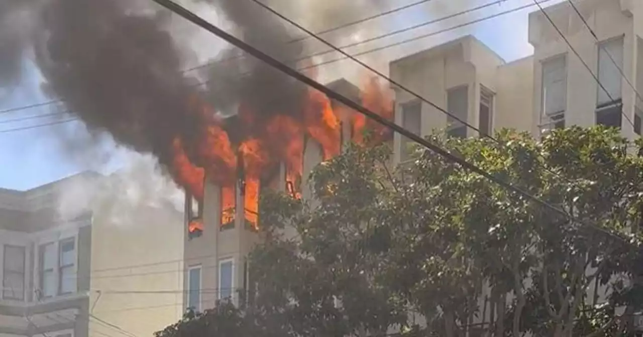 San Francisco Nob Hill apartment fire injures 1; Dozens displaced