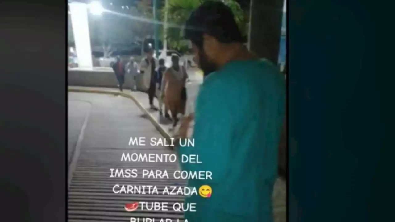 VIDEO I ¡De no creer! Paciente se sale del IMSS para ir por tacos de carne asada