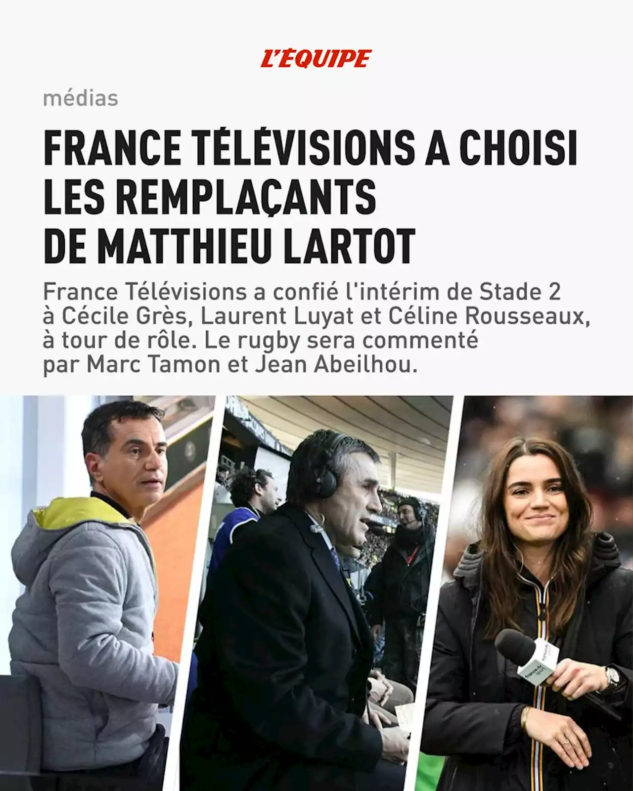 France Télévisions a choisi les remplaçants de Matthieu Lartot