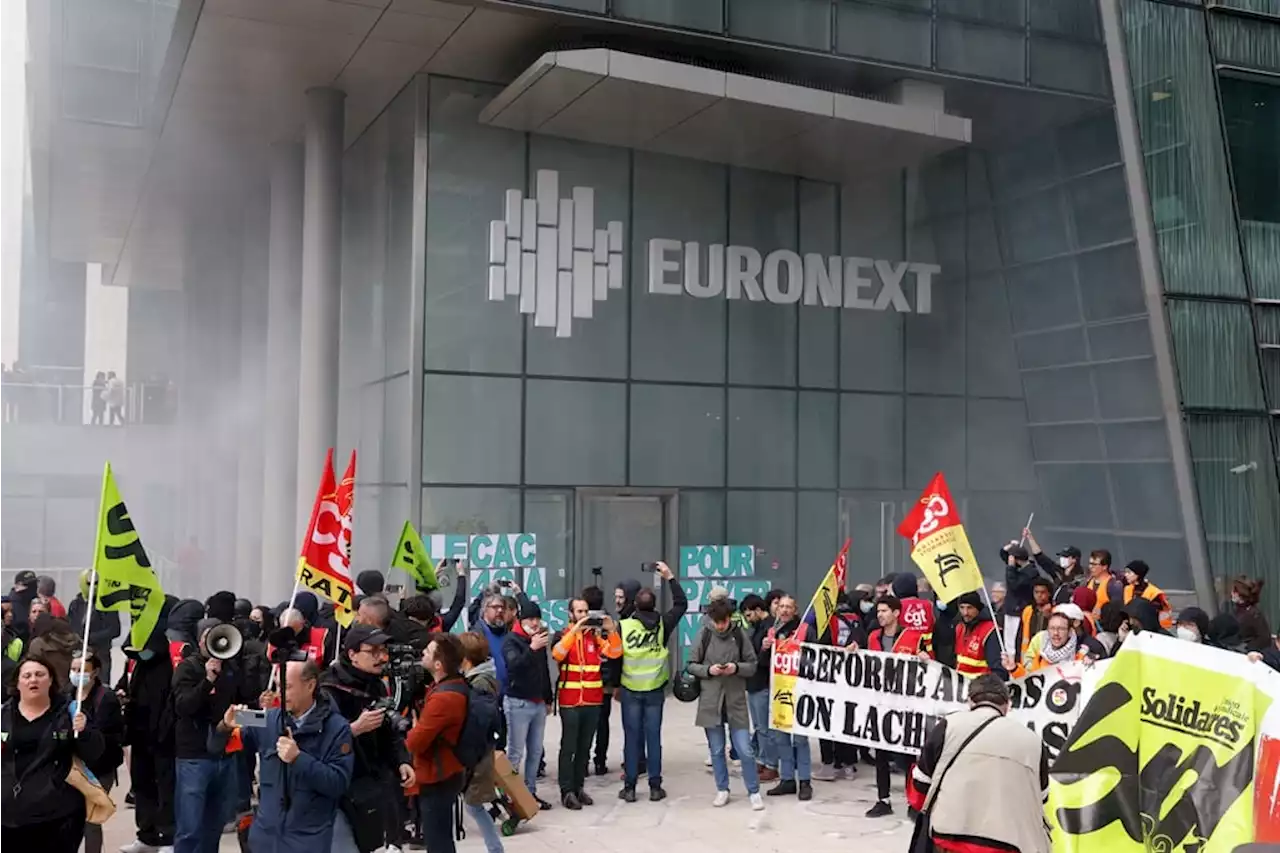 French protesters invade Euronext building in anger over pension law | News24