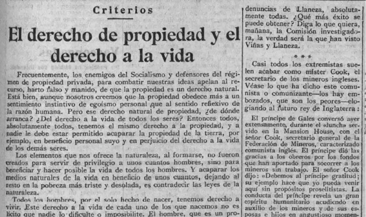 Derecho a la vida y derecho a la propiedad (1929)