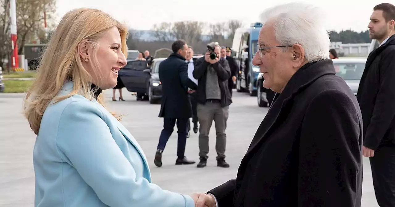 Mattarella a Bratislava incontra la presidente slovacca Zuzana Čaputová