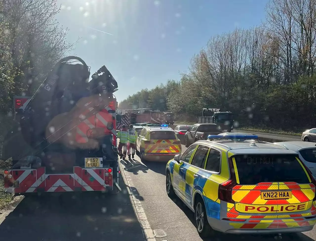 Rush hour multi-vehicle crash blocks M54 as congestion builds