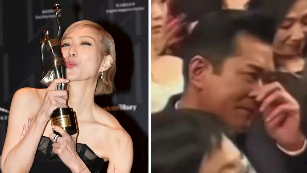 Louis Koo was moved to tears during Sammi Cheng's Best Actress speech at Hong Kong Film Awards