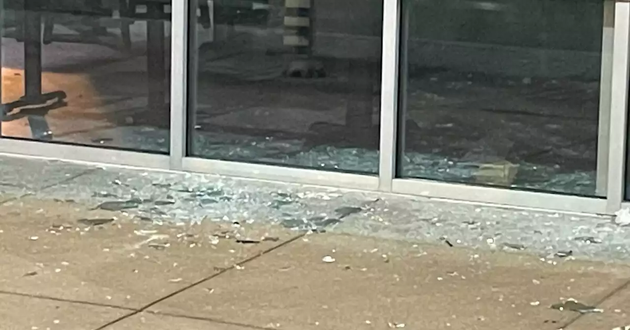 Windows broken at several downtown Akron businesses Wednesday night