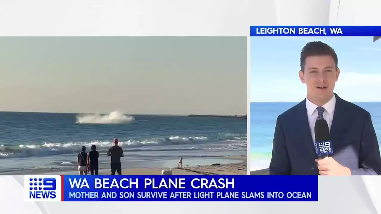 Mum and son survive plane crash into ocean at WA beach