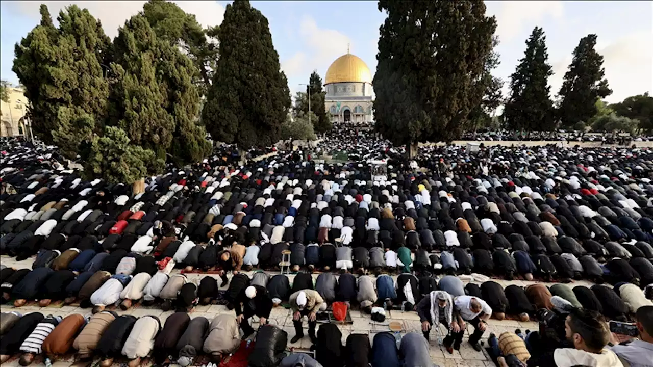 بیش از 120 هزار نفر نماز عید فطر را در مسجدالاقصی اقامه کردند