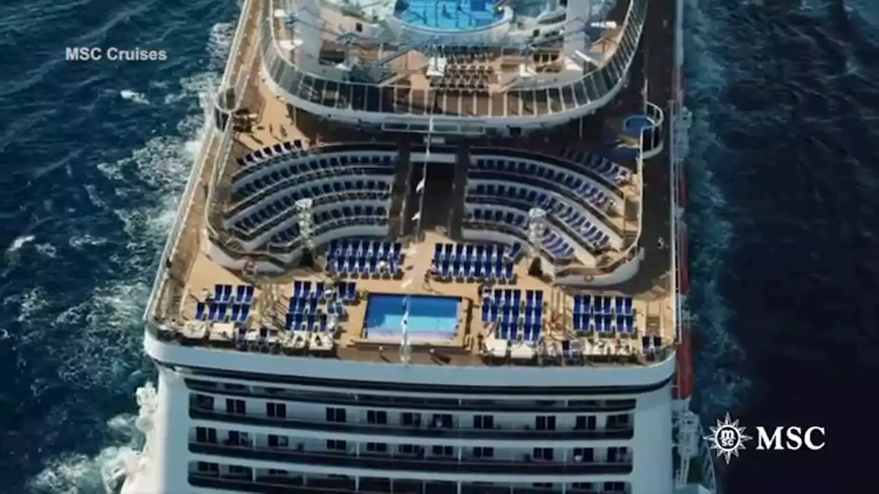 New cruise ship MSC Meraviglia arrives at Brooklyn Cruise Terminal