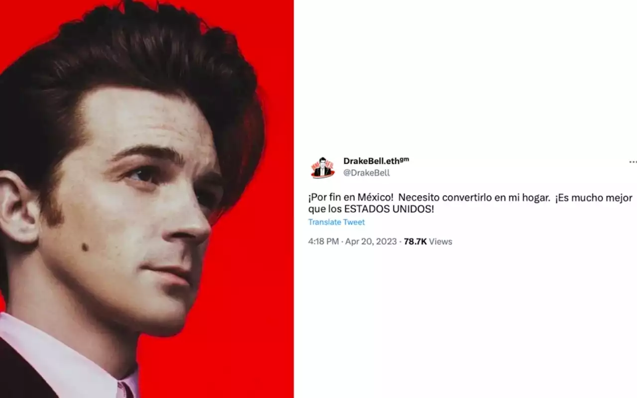 '¡México, mucho mejor que EU!': Drake Bell... nuevamente en la polémica