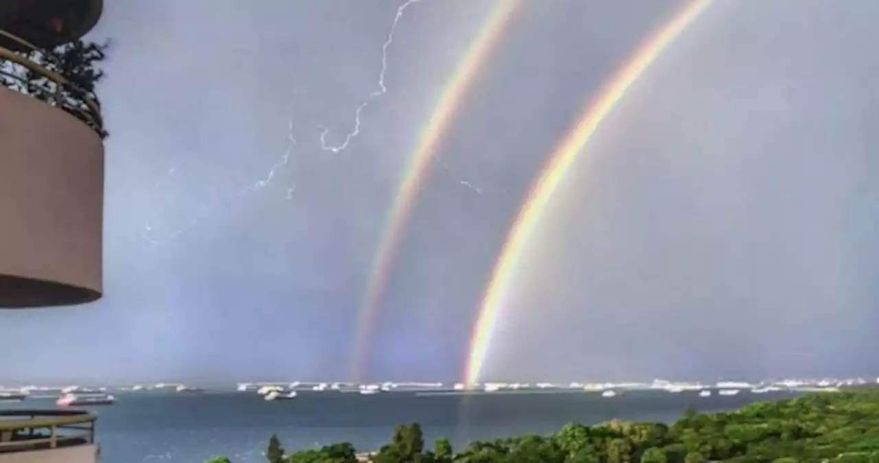 Giant double rainbow appear in Singapore sky - explained