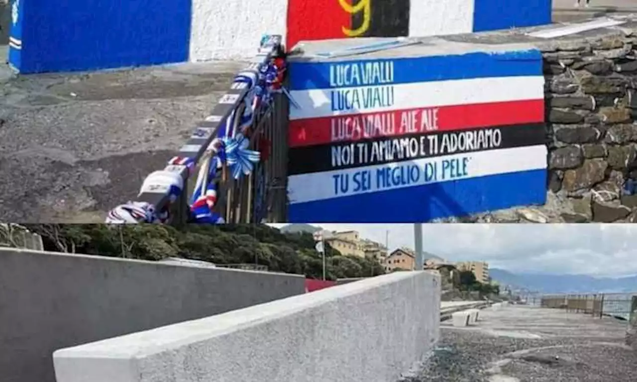 Sampdoria, oltraggio a Vialli: cancellato il murale dedicato al campione sul molo di Quinto