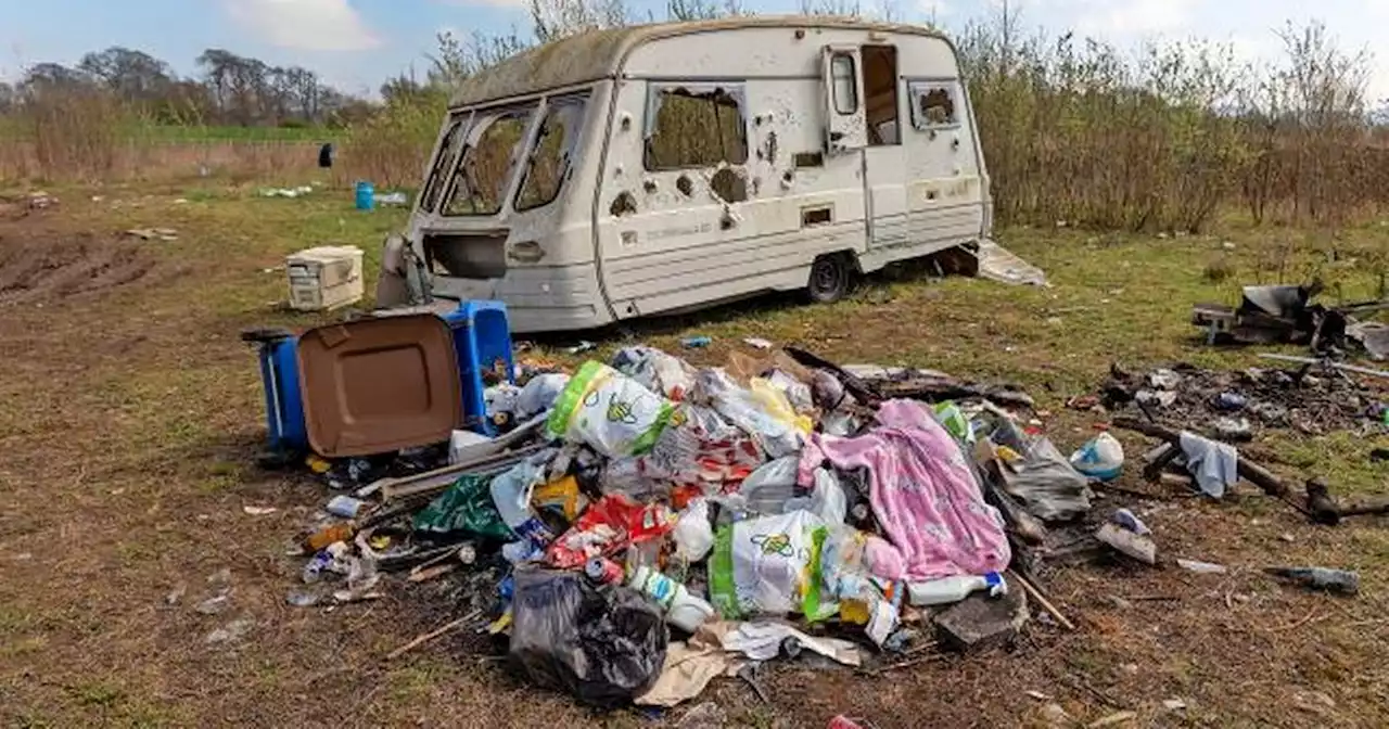 Angry locals rage as wrecked caravan, toilet and rubbish heaps litter Scots park