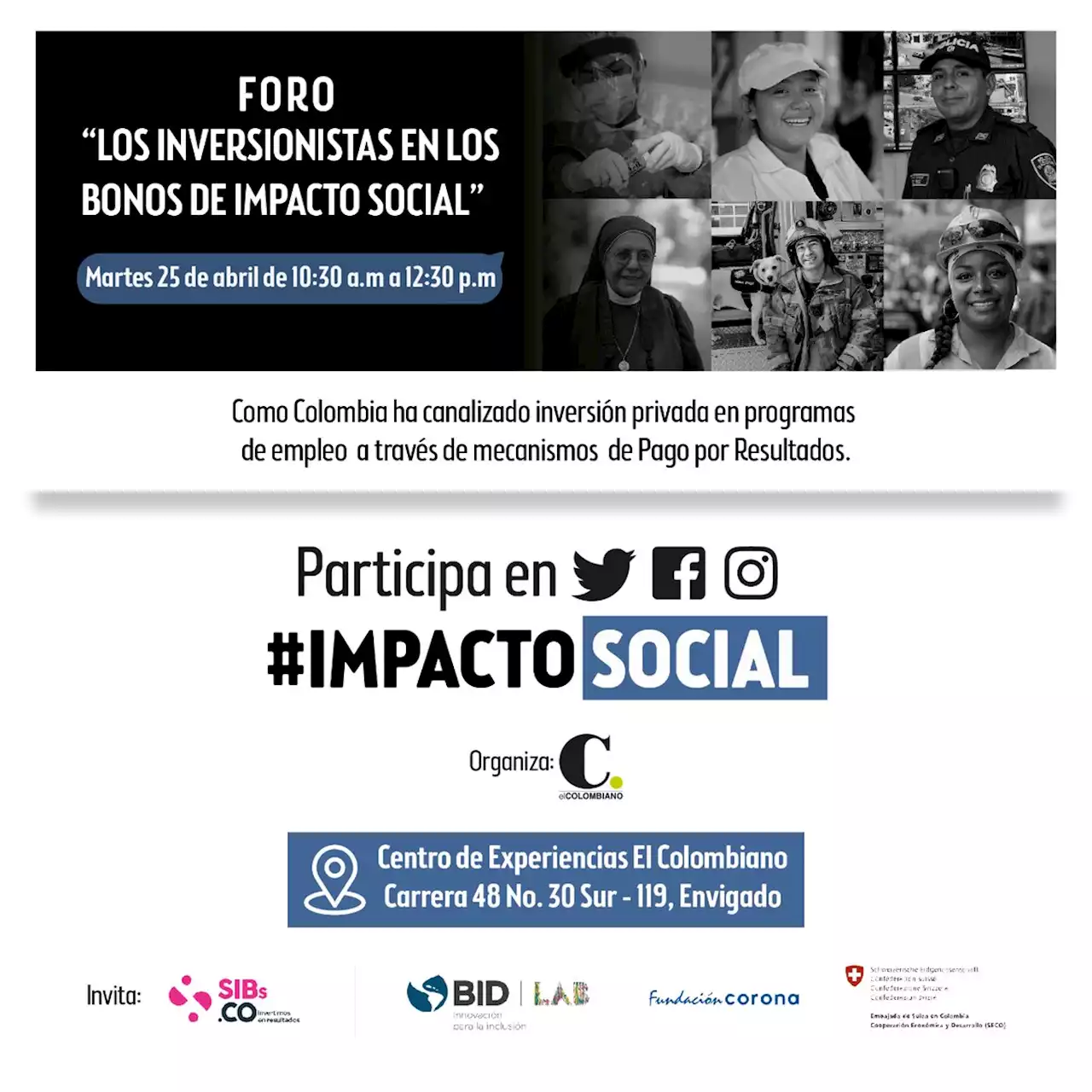 Foro Los inversionistas en los Bonos de Impacto Social - Formularios Grupo El Colombiano