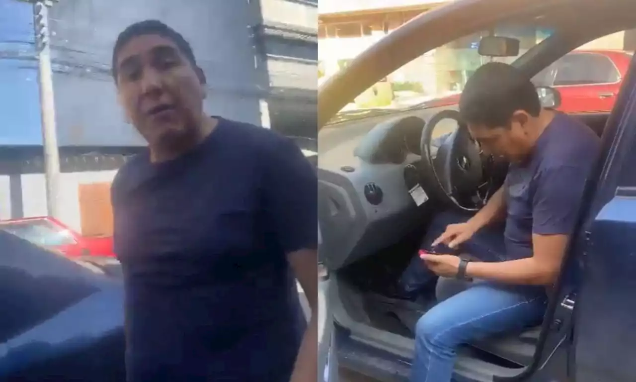 Hombre agrede y ofende a una mujer porque le dice que está mal parqueado