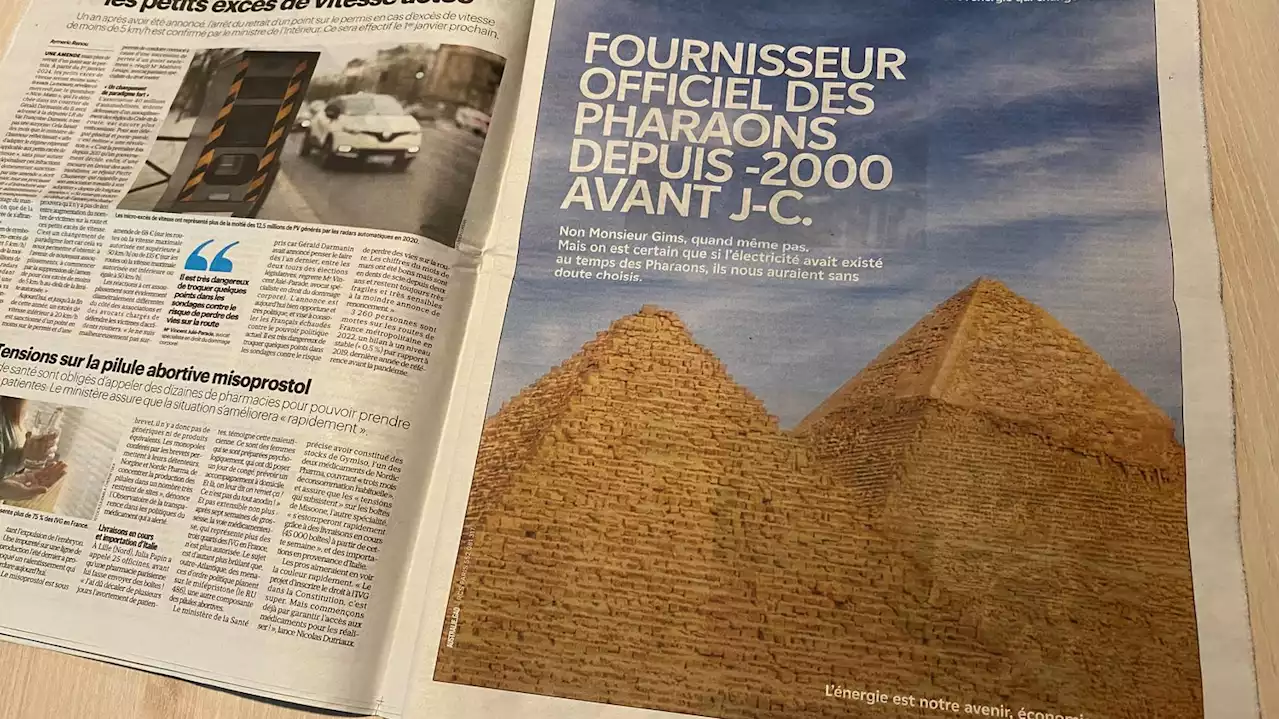 EDF ironise sur une infox du rappeur Gims et s'intronise 'fournisseur officiel des pharaons'