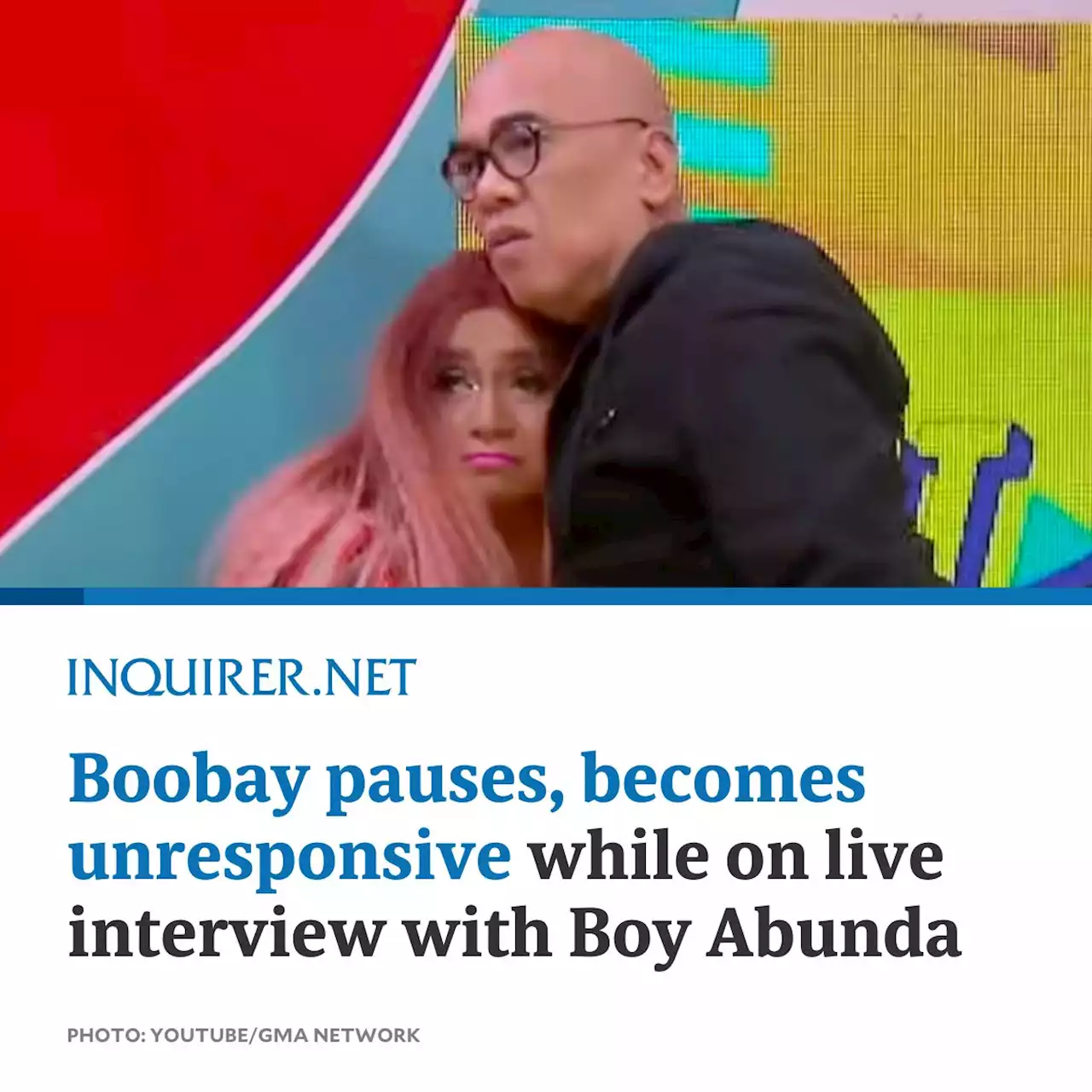 Boobay pauses, becomes unresponsive while on live interview with Boy Abunda