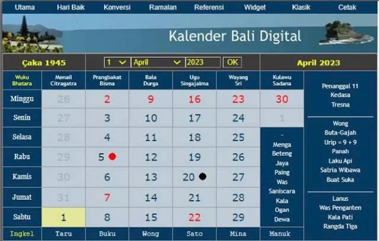 Kalender Bali Jumat 21 April 2023: Mengandung Unsur Keunggulan, Baik untuk Bikin Bangunan Suci