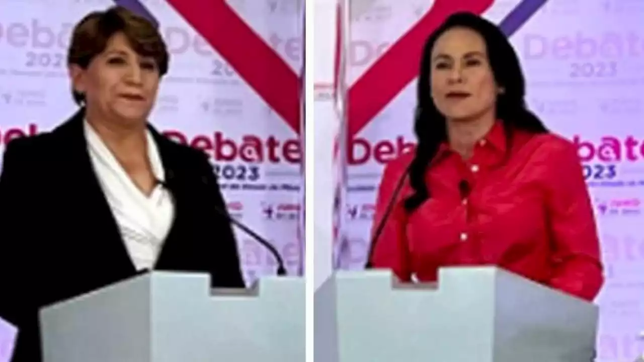 Delfina Gómez y Alejandra Del Moral intercambian acusaciones en primer debate por el Edomex