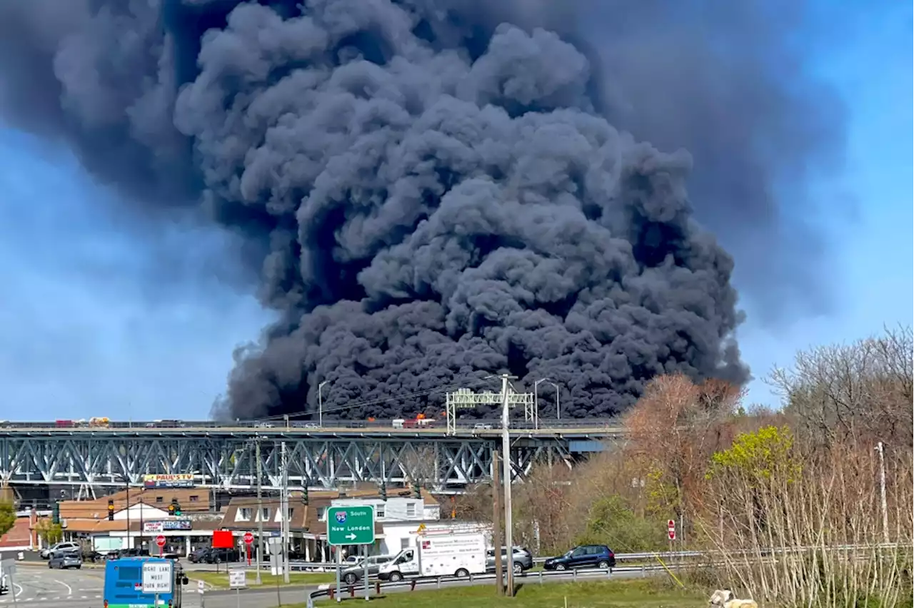 Fatal crash sparks blaze on major bridge in Connecticut