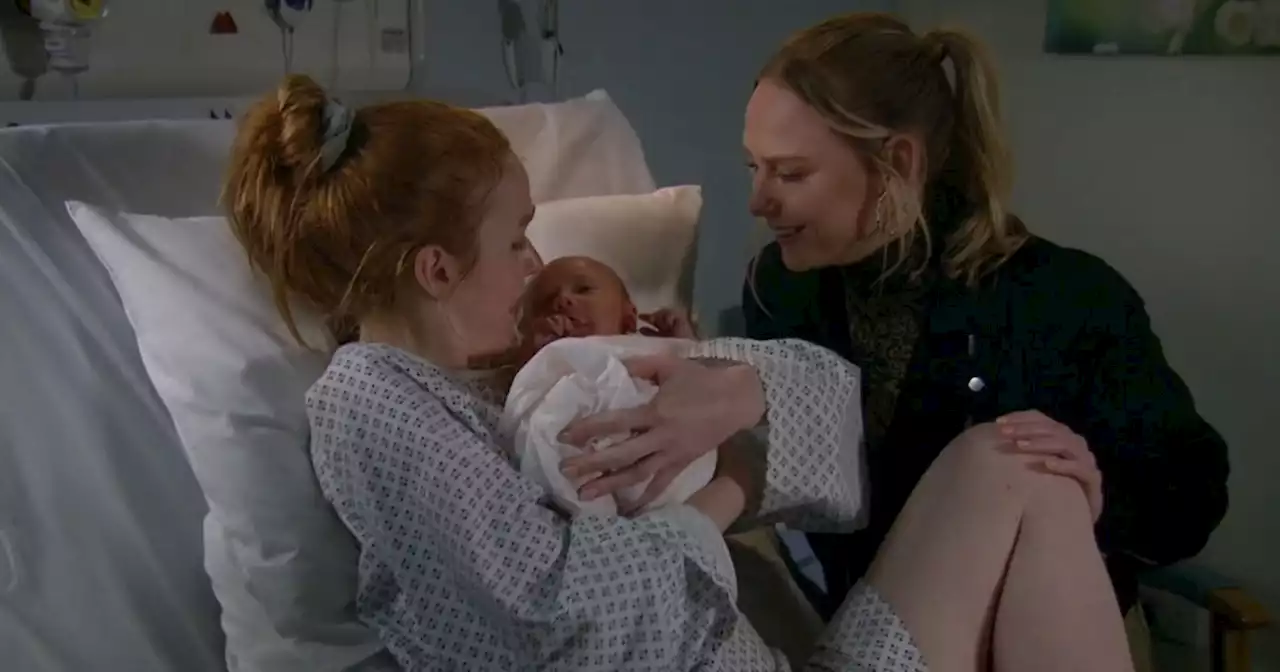 Emmerdale's Chloe gives birth and shares sweet baby name but fans 'rumble' twist