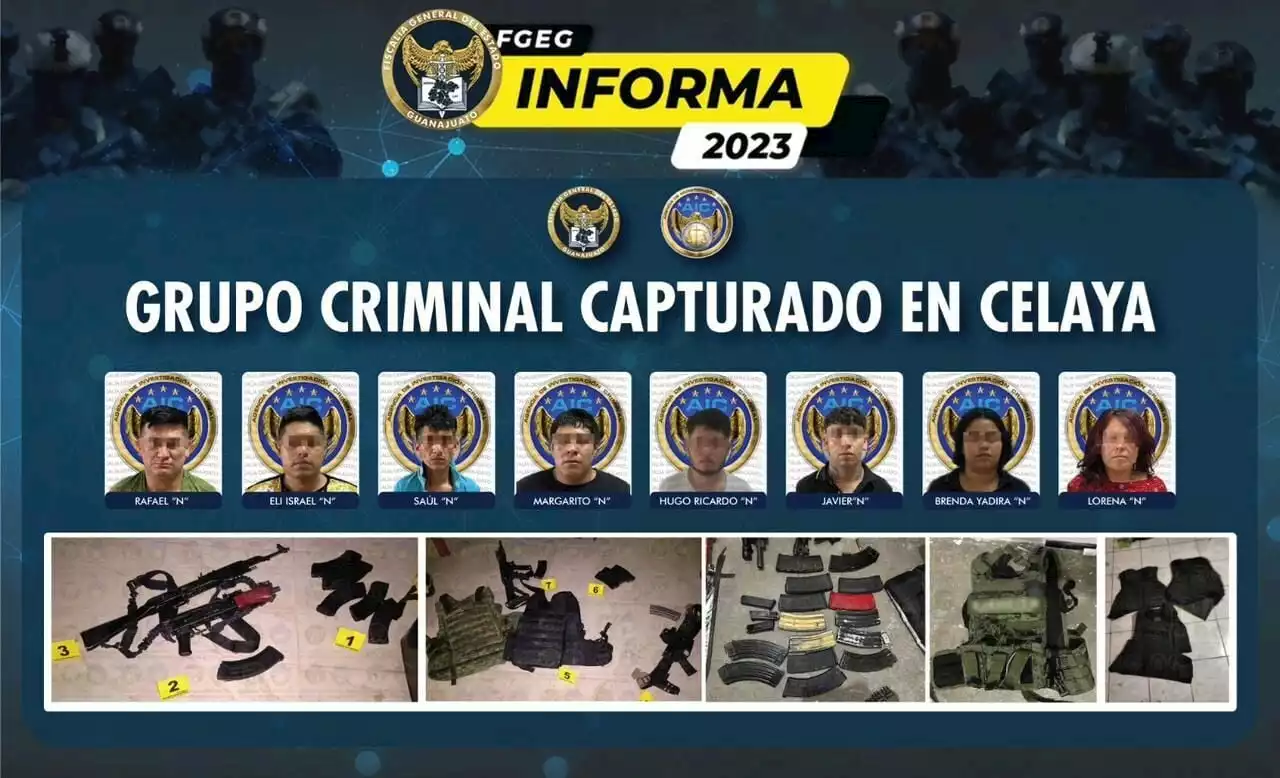 Anuncian captura de célula criminal que opera en Celaya