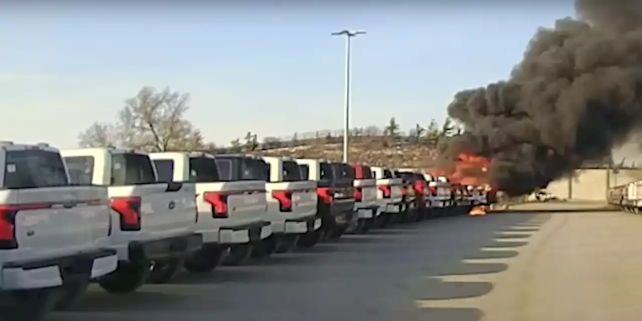 Watch the Ford F-150 Lightning Fire That Stalled Production for Five Weeks