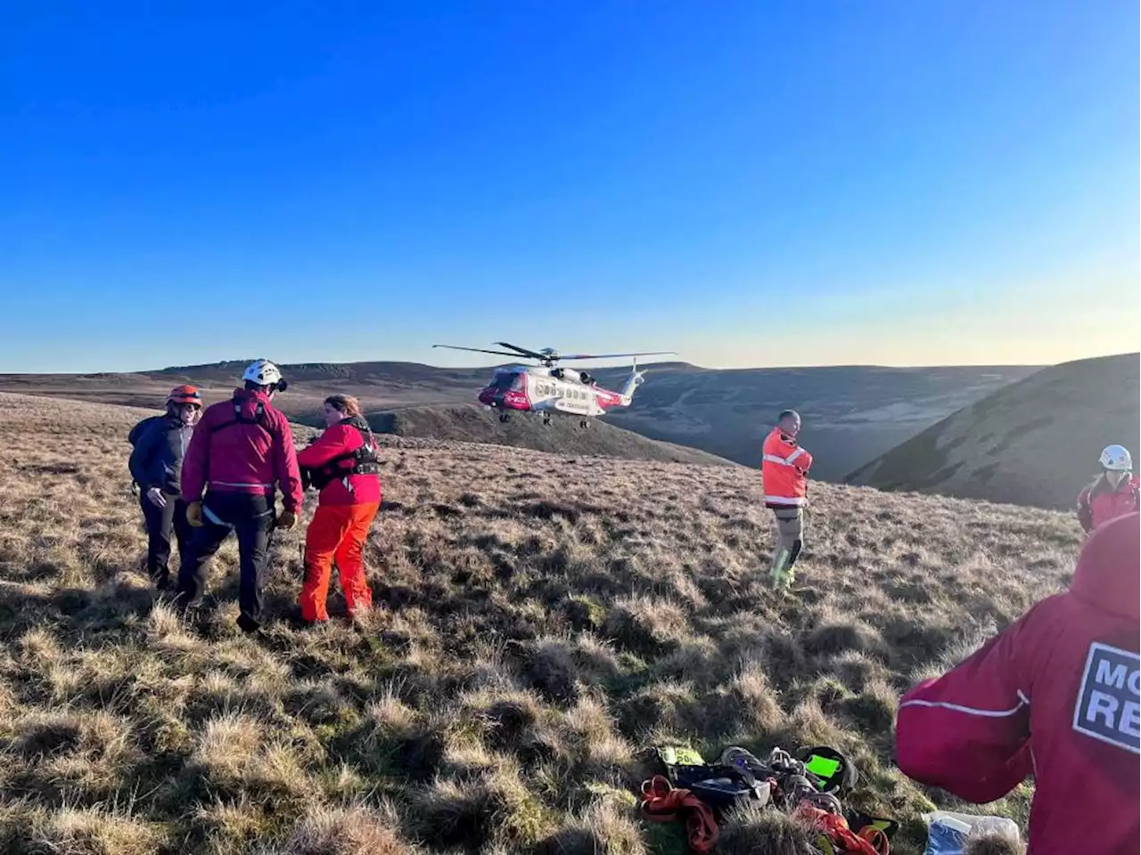 Cyclist dies after falling 90 feet while mountain biking on Peak District moorland