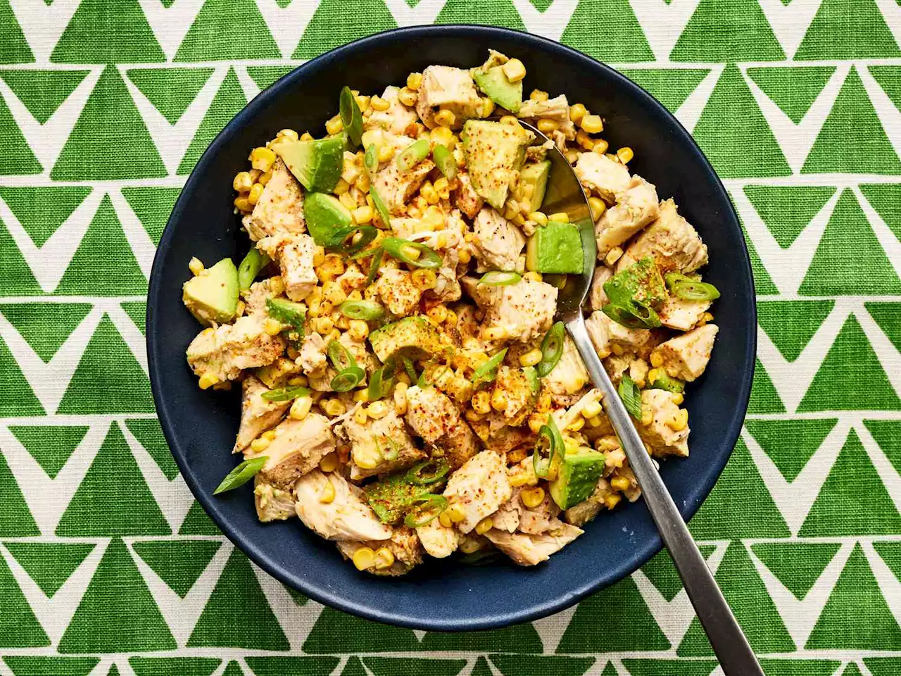 Chicken Salad With Avocado, Corn, and Miso Dressing Recipe