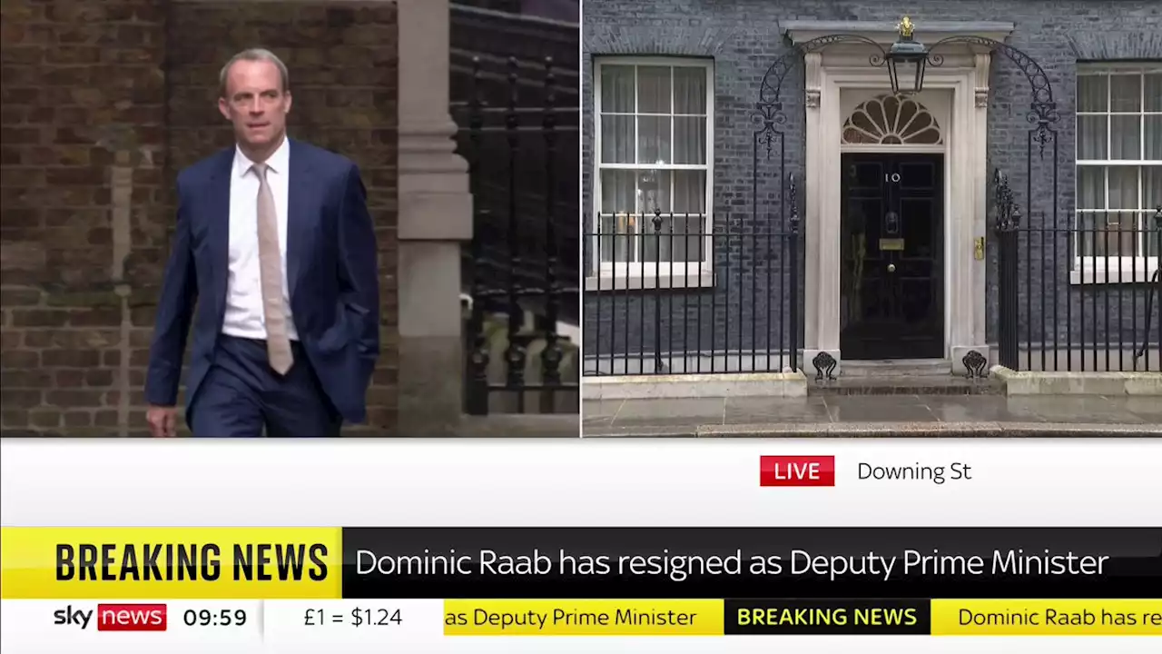 Dominic Raab latest: Deputy PM 'keeps word' and quits - but criticises 'dangerous precedent'