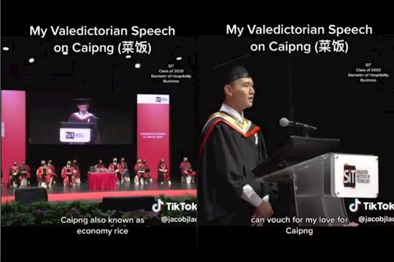 'Most S'porean grad speech ever': SIT student analogises cai fan to life