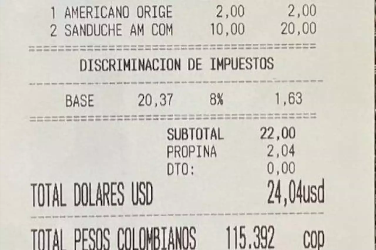 Dos sándwiches y un café por $115.392: esto pagó un pasajero en el Aeropuerto El Dorado