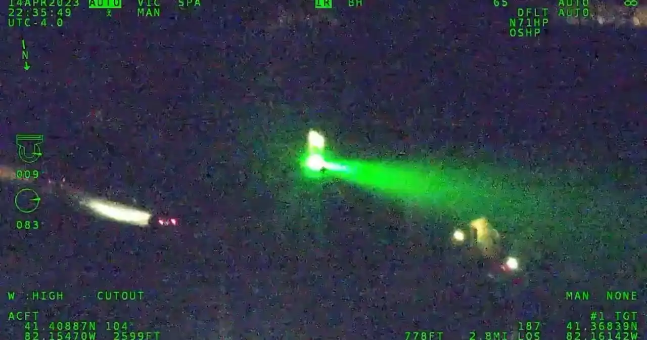 3 men arrested as lasers strike OSHP helicopter 3 times in less than an hour