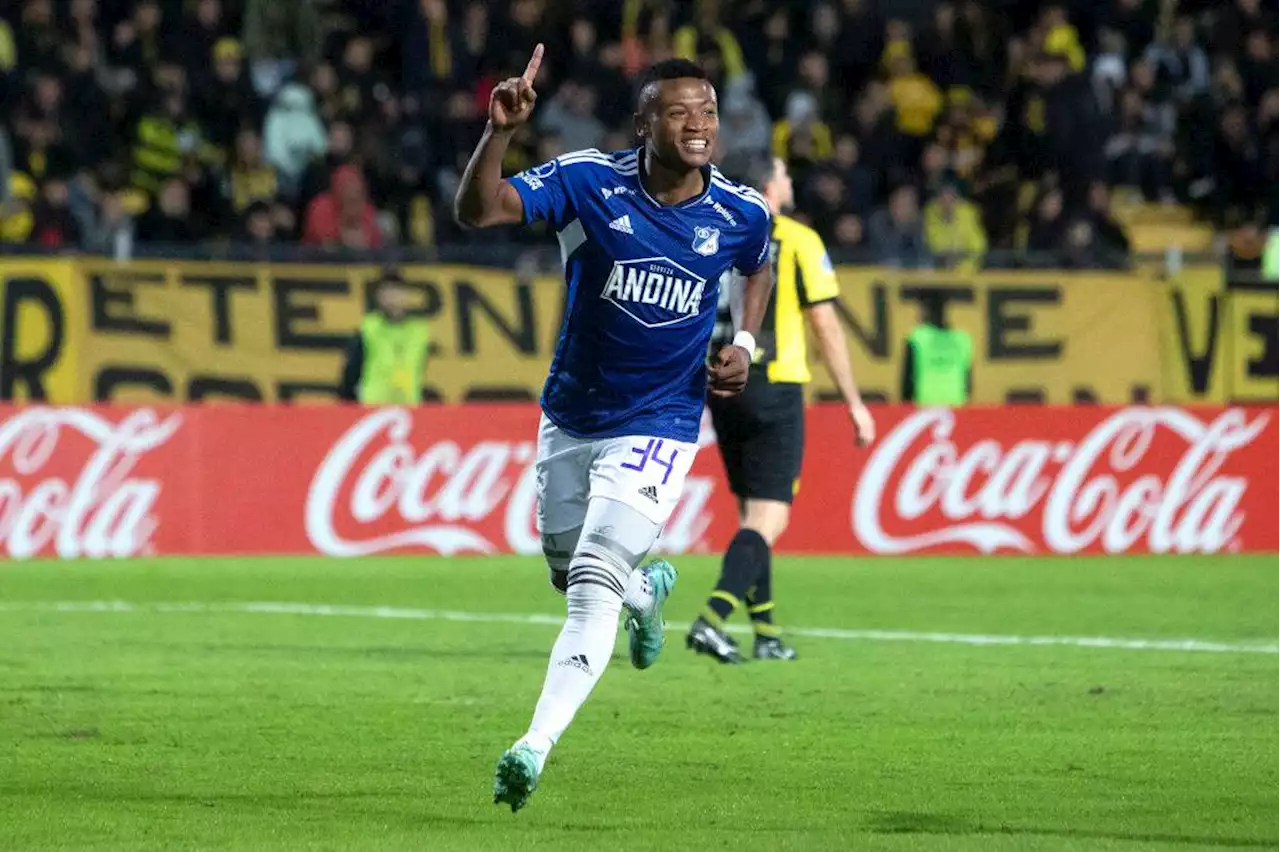 A paso firme: Millonarios, de visitante, venció 2-0 a Peñarol por Copa Sudamericana